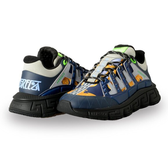 Versace Men's "Trigreca" Multi-Color Leather Logo Sneakers Shoes US 9 IT 42 - Picture 8 of 8